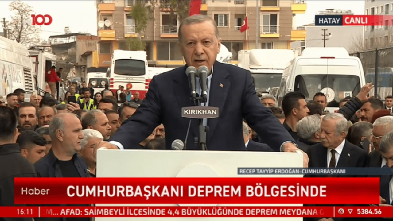Erdoğan: Hatay'ı asla yalnız bırakmayacağız.