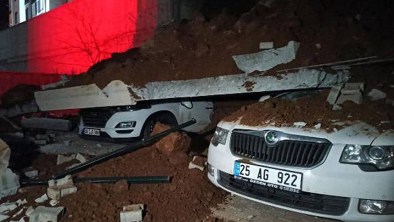 Yozgat'ta istinat duvarı çöktü! 'Olan malımıza oldu'