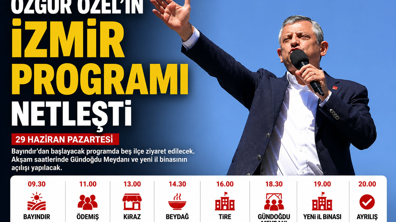 Özgür Özel pazartesi İzmir’de: Turuna Küçük Menderes’ten başlayacak, alternatif parti binasını açacak