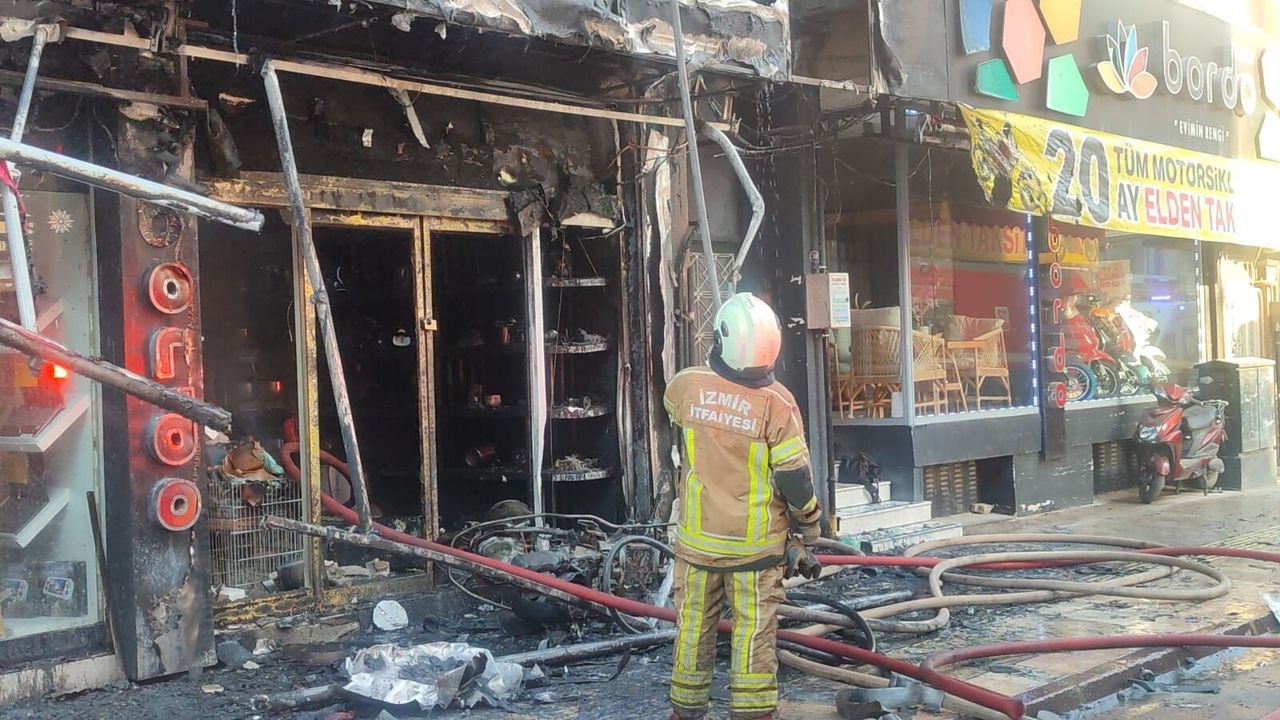 İzmir’de işyeri yangını 6 daireyi etkiledi: Kundaklama şüphesiyle 1 gözaltı