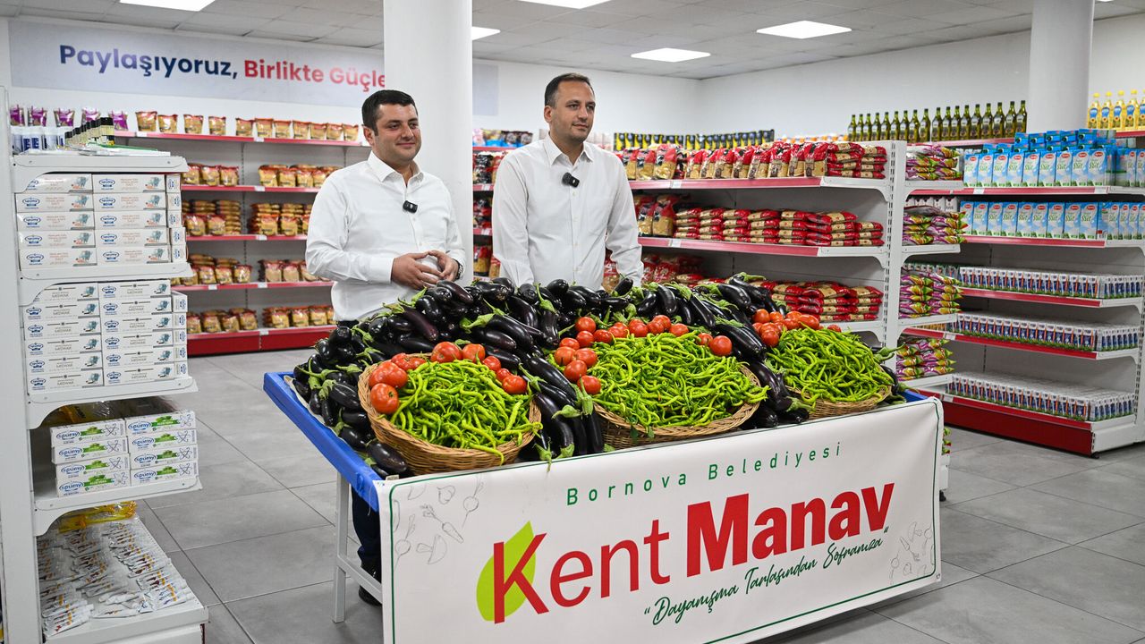 Bornova’da tarladan sofraya dayanışma: İlk ürünler Kent Market’te