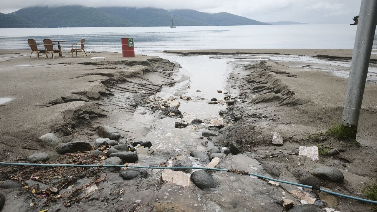 Muğla'da Şiddetli Yağış: Akkaya Sahili'nde Ciddi Hasar