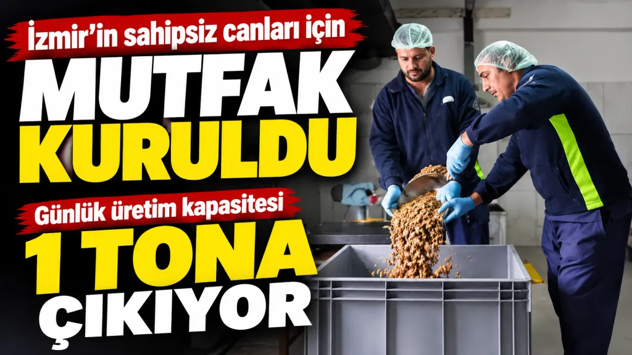 İzmir’in sahipsiz canları için mutfak kuruldu: Günlük üretim kapasitesi 1 tona çıkıyor