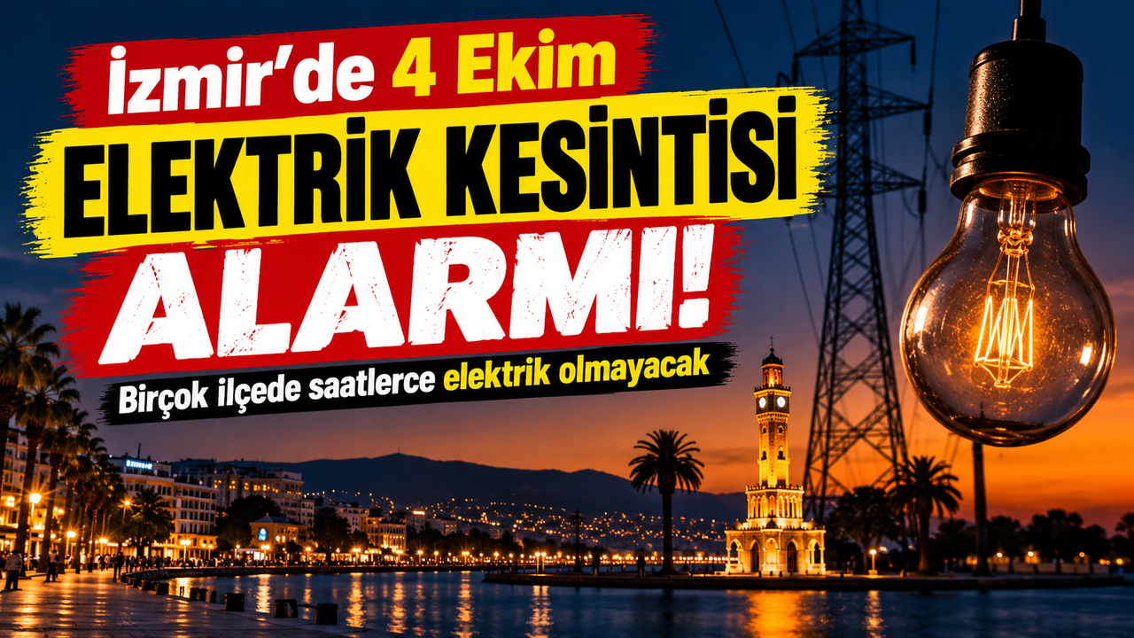 İzmir’de 4 Ekim elektrik kesintisi alarmı! Birçok ilçede saatlerce elektrik olmayacak