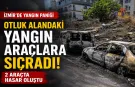 İzmir’de otluk alanda çıkan yangın 2 araca zarar verdi