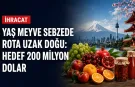Yaş meyve sebzede rota Uzak Doğu: Hedef 200 milyon dolar