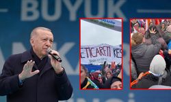 Cumhurbaşkanı Erdoğan Büyük Ankara Mitinginde 'pankart krizi’ yaşandı
