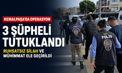 Kemalpaşa’da ruhsatsız silah operasyonu: 3 tutuklama