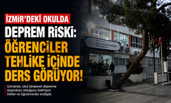 İzmir'deki okulda deprem riski: Öğrenciler tehlike içinde ders görüyor!