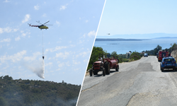Urla Balıklıova’da orman yangını alarmı