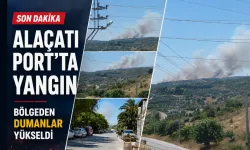 İzmir'de orman yangını: Alaçatı'da ekiplerin havadan karadan müdahalesi başladı
