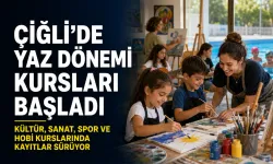 Çiğli’de yaz kursları için başvurular başladı: Çocuklara yüzme, yetişkinlere sanat ve hobi kursları