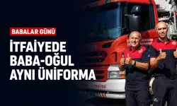 İzmir İtfaiyesinde baba-oğul ateşe karşı omuz omuza mücadele ediyor