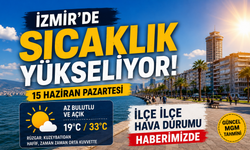 İzmir’de 15 Haziran Pazartesi hava durumu: Sıcaklık yükseliyor!