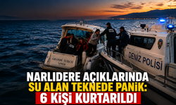 Narlıdere açıklarında su alan teknede panik: 6 kişi kurtarıldı