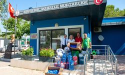 İzmir'deki ‘Mavi Kapak’ kampanyasına muhtarlardan 550 kilogramlık destek
