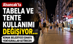 Alsancak’ta tabela ve tente kullanımı değişiyor... Konak Belediyesi esnafa yeni kurallar getirecek