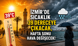 İzmir’de sıcaklık 39 dereceye çıkacak, hafta sonu hava değişecek!