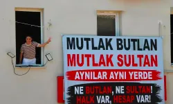 Efes Selçuk'ta pankartlı protesto: "Mutlak Sultan, Mutlak Butlan" mesajı dikkat çekti
