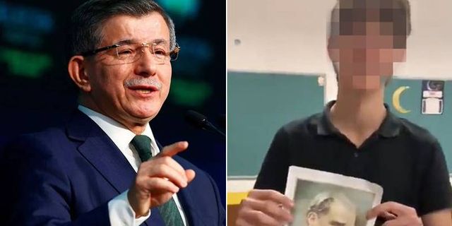 Ahmet Davutoğlu Atatürk'e hakaret eden gencin tutuklanmasını eleştirdi! 'Senin yerin hapis değil'