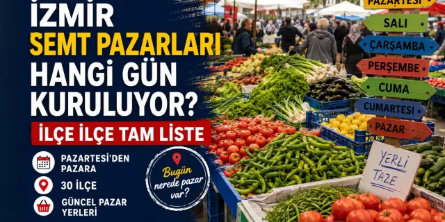 İzmir semt pazarları hangi gün kuruluyor? İlçe ilçe tam liste