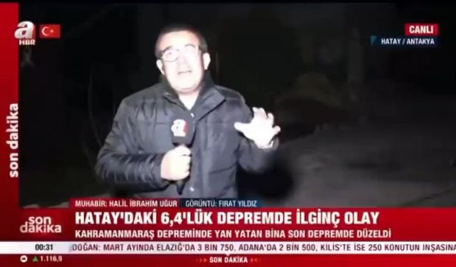 A Haber’in mucizesi gündem oldu! İlk depremde yan yatan bina düzeldi