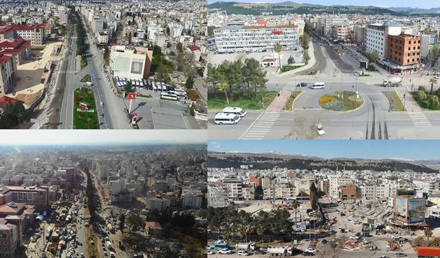 Adıyaman'da depremin öncesi ve sonrası dron kamerasında!