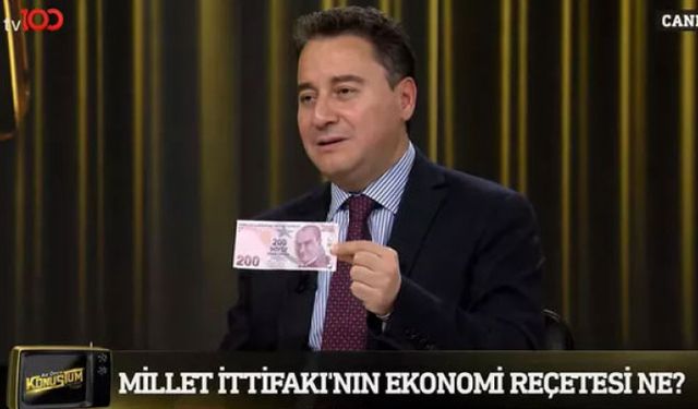 Ali Babacan canlı yayında cüzdanından 200 TL çıkardı