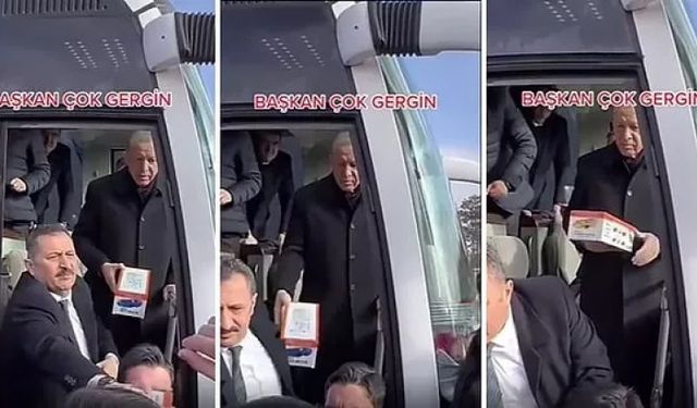 Cumhurbaşkanı Erdoğan sinirlenip oyuncakla korumaya vurdu!