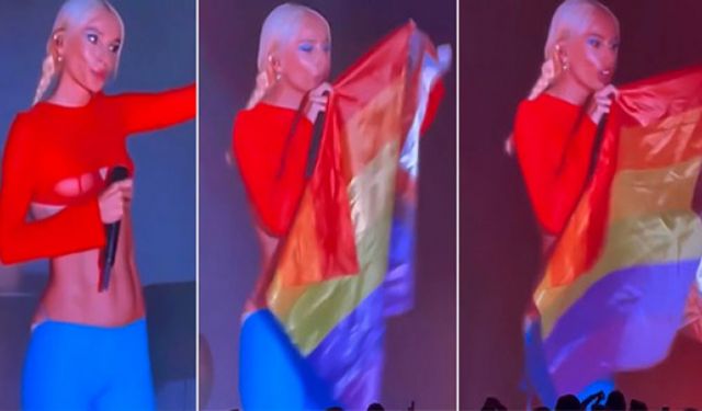 Gülşen, konserinde LGBT bayrağı açtı! Kavga çıktı