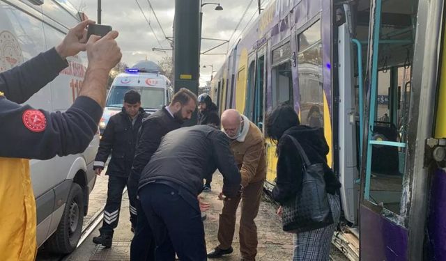 Kabataş'ta tramvay kazası: 4 yolcu yaralandı!