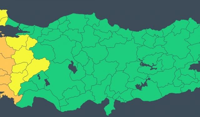 Meteoroloji 9 ili sarı 6 ili turuncu kod ile uyardı