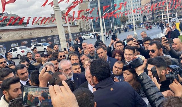 Polis İstiklal Caddesi'ni toplu girişlere kapattı! Ümit Özdağ polislerle tartıştı