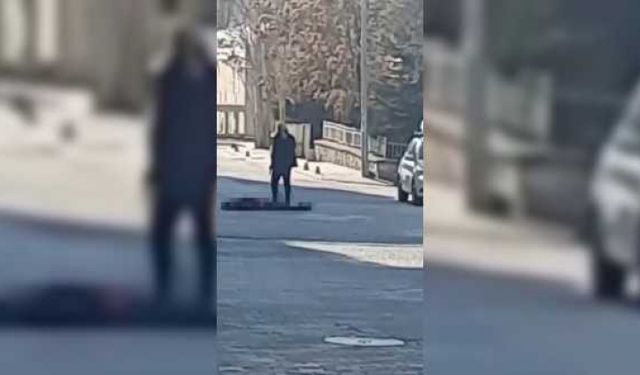 Polis memuru meslektaşı olan eşini 10 kurşunla sokak ortasında öldürdü! Dehşet anları kamerada