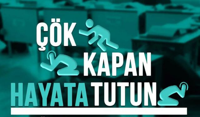 Saat 18:57'de 'Deprem Anı Ülke Tatbikatı' düzenlenecek! 'Çök-Kapan-Tutun'