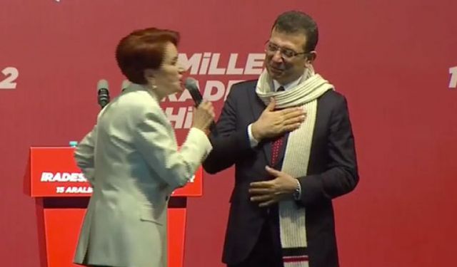 Saraçhane'de hiç biri bunu yapmadı Meral Akşener 'Gitme Ekrem yanımda dur'