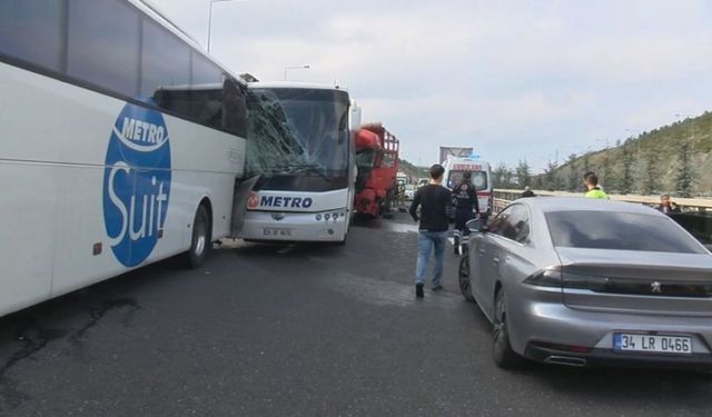 Yavuz Sultan Selim Köprüsü girişinde zincirleme kaza!