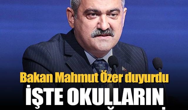 Bakan Mahmut Özer açıkladı! 15 Mayıs'ta okullar tatil olacak mı?