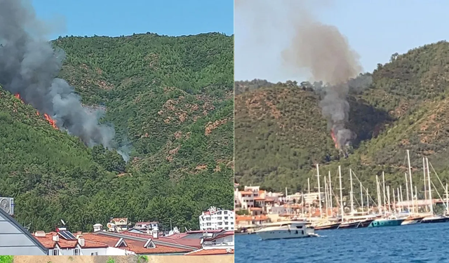 Marmaris'te korkutan yangın!