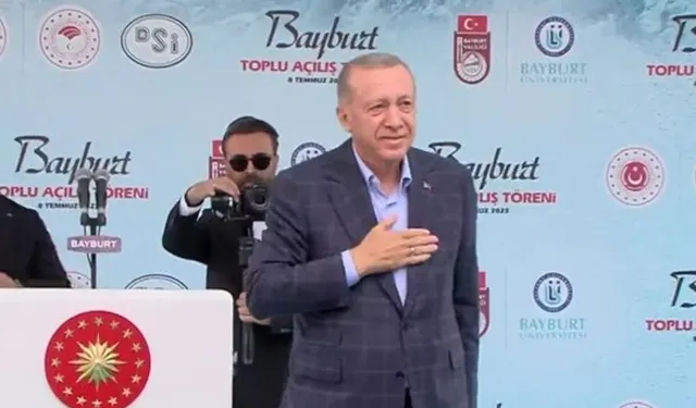 Cumhurbaşkanı Erdoğan Bayburt'ta konuştu