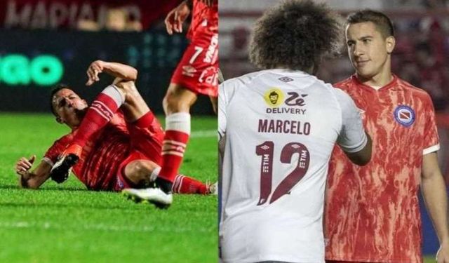 Marcelo, Luciano Sánchez'in ayağını kırdı! Şok görüntüler...