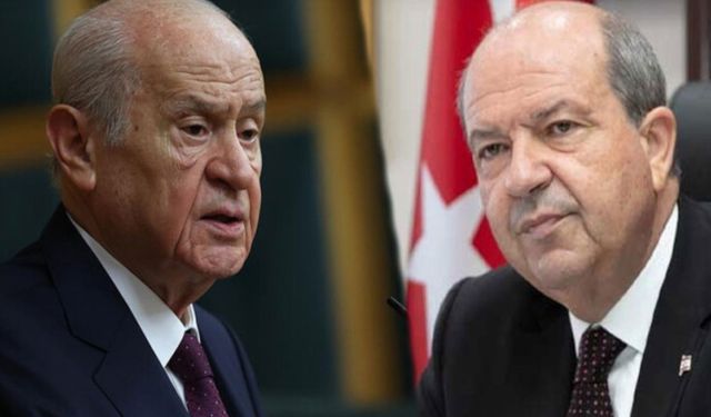 Ersin Tatar'dan Rumlara rest, Bahçeli'ye teşekkür: Kuzeyi kaldırıyorum 'Kıbrıs Türk Devleti'