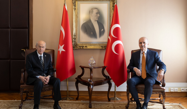 TBMM Başkanı Numan Kurtulmuş'tan Devlet Bahçeli'ye 'Anayasa' ziyareti