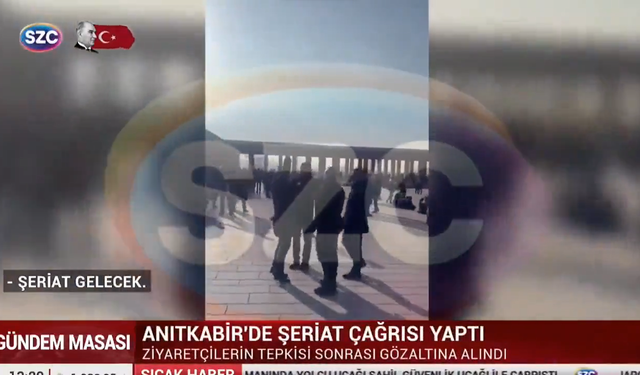 Anıtkabir'de bir şahıs, "Şeriat gelecek" diyerek provokasyon yaptı