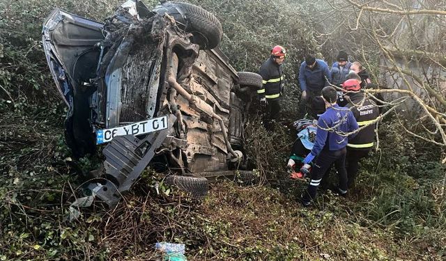 Zonguldak'ta otomobil şarampole devrildi, 1 yaşındaki bebek hayatını kaybetti