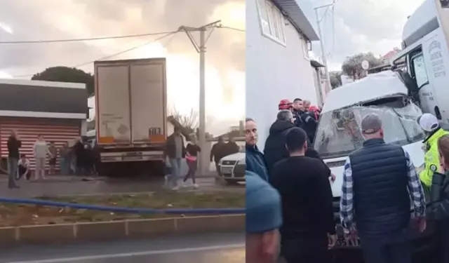 İzmir'de işçi servisi ile TIR çarpıştı! 2 kişi hayatını kaybetti, 15 kişi yaralandı