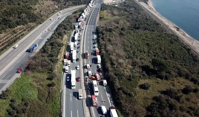 TEM'de zincirleme kaza! Yaralılar var, Ankara yönü trafiğe kapandı