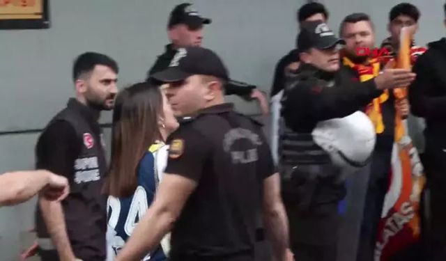 Derbi öncesi gerginlik! Fenerbahçeli kadın taraftara Galatasaraylılardan sert tepki