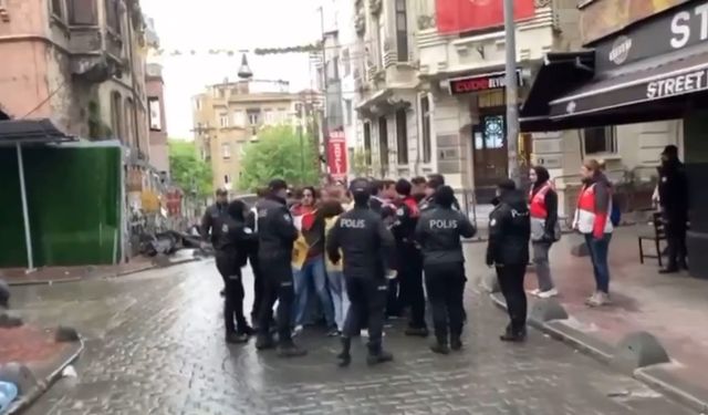 Taksim Meydanı'na çıkmak isteyen gruba gözaltı