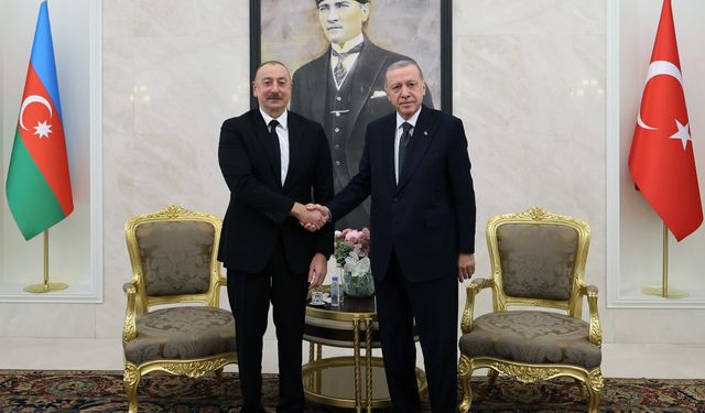 Cumhurbaşkanı Erdoğan, Azerbaycan Cumhurbaşkanı Aliyev ile görüştü! Hangi konular masaya yatırıldı?